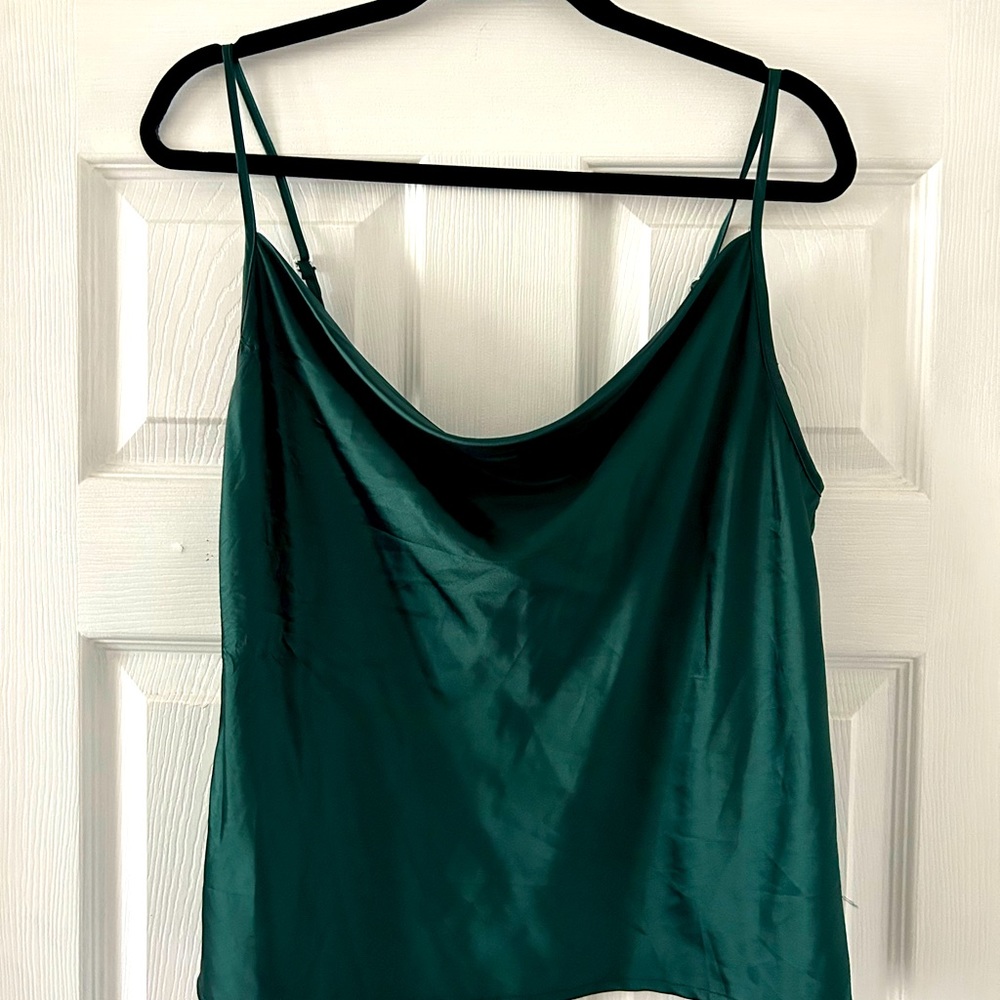 Silk Cowl Neck Top